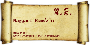 Magyari Ramón névjegykártya